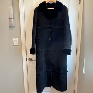 🌟Host Pick!🌟 Brandon Thomas Vintage Black Suede Penny Lane Maxi Coat - Small